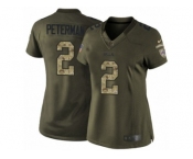 Women's Nike Buffalo Bills #2 Nathan Peterman Limited Green Salute to Service NFL Jersey