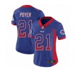Women's Nike Buffalo Bills #21 Jordan Poyer Limited Royal Blue Rush Drift Fashion NFL Jersey