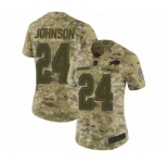 Women's Nike Buffalo Bills #24 Taron Johnson Limited Camo 2018 Salute to Service NFL Jersey