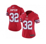 Women's Nike Buffalo Bills #32 O. J. Simpson Limited Red Rush NFL Jersey