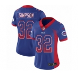 Women's Nike Buffalo Bills #32 O. J. Simpson Limited Royal Blue Rush Drift Fashion NFL Jersey