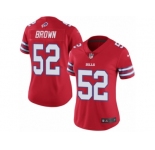 Women's Nike Buffalo Bills #52 Preston Brown Limited Red Rush NFL Jersey