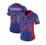 Women's Nike Buffalo Bills #54 Eddie Yarbrough Limited Royal Blue Rush Drift Fashion NFL Jersey