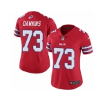 Women's Nike Buffalo Bills #73 Dion Dawkins Limited Red Rush NFL Jersey