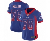 Women's Nike Buffalo Bills #76 John Miller Limited Royal Blue Rush Drift Fashion NFL Jersey