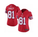 Women's Nike Buffalo Bills #81 Marcus Easley Limited Red Rush NFL Jersey