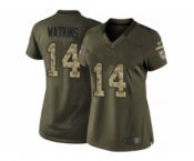 nike women nfl jerseys buffalo bills #14 watkins army green[nike Limited Salute To Service][watkins]