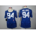 nike women nfl jerseys buffalo bills #94 williams blue[breast cancer awareness]