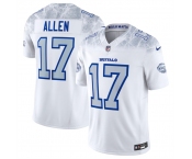 Youth Buffalo Bills #17 Josh Allen White 2025 F.U.S.E. “Rivalries” Vapor Untouchable Stitched Football Jersey