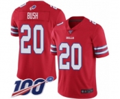 Youth Buffalo Bills #20 Rafael Bush Limited Red Rush Vapor Untouchable 100th Season Football Jersey