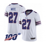 Youth Buffalo Bills #27 Tre'Davious White Vapor Untouchable Limited Player 100th Season Football Jersey