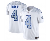 Youth Buffalo Bills #4 James Cook III White 2025 F.U.S.E. “Rivalries” Vapor Untouchable Stitched Football Jersey