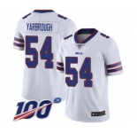 Youth Buffalo Bills #54 Eddie Yarbrough White Vapor Untouchable Limited Player 100th Season Football Jersey