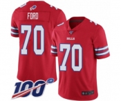 Youth Buffalo Bills #70 Cody Ford Limited Red Rush Vapor Untouchable 100th Season Football Jersey