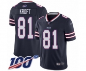 Youth Buffalo Bills #81 Tyler Kroft Limited Navy Blue Inverted Legend 100th Season Football Jersey