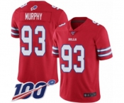 Youth Buffalo Bills #93 Trent Murphy Limited Red Rush Vapor Untouchable 100th Season Football Jersey