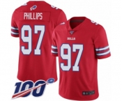Youth Buffalo Bills #97 Jordan Phillips Limited Red Rush Vapor Untouchable 100th Season Football Jersey