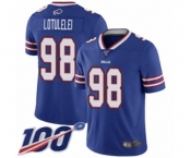 Youth Buffalo Bills #98 Star Lotulelei Royal Blue Team Color Vapor Untouchable Limited Player 100th Season Football Jersey