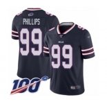 Youth Buffalo Bills #99 Harrison Phillips Limited Navy Blue Inverted Legend 100th Season Football Jersey