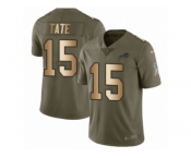 Youth Nike Buffalo Bills #15 Brandon Tate Limited Olive Gold 2017 Salute to Service NFL Jersey