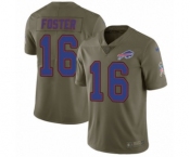 Youth Nike Buffalo Bills #16 Robert Foster Limited Olive 2017 Salute to Service NFL Jersey