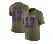 Youth Nike Buffalo Bills #17 Josh Allen Olive Stitched NFL Limited 2017 Salute to Service Jersey