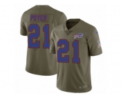 Youth Nike Buffalo Bills #21 Jordan Poyer Limited Olive 2017 Salute to Service NFL Jerse