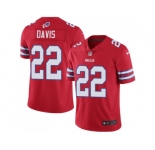 Youth Nike Buffalo Bills #22 Vontae Davis Red Stitched NFL Limited Rush Jersey