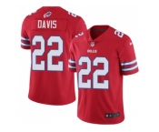 Youth Nike Buffalo Bills #22 Vontae Davis Red Stitched NFL Limited Rush Jersey