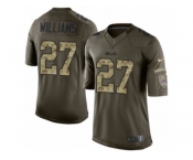 Youth Nike Buffalo Bills #27 Duke Williams Limited Green Salute to Service NFL Jersey