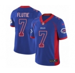 Youth Nike Buffalo Bills #7 Doug Flutie Limited Royal Blue Rush Drift Fashion NFL Jersey