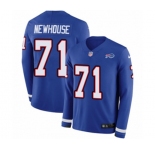Youth Nike Buffalo Bills #71 Marshall Newhouse Limited Royal Blue Therma Long Sleeve NFL Jersey
