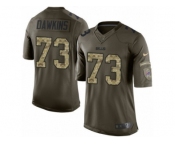 Youth Nike Buffalo Bills #73 Dion Dawkins Limited Green Salute to Service NFL Jersey