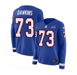 Youth Nike Buffalo Bills #73 Dion Dawkins Limited Royal Blue Therma Long Sleeve NFL Jersey
