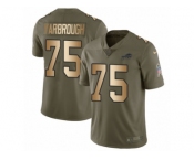Youth Nike Buffalo Bills #75 Eddie Yarbrough Limited Olive Gold 2017 Salute to Service NFL Jersey
