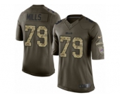Youth Nike Buffalo Bills #79 Jordan Mills Limited Green Salute to Service NFL Jersey