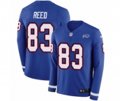 Youth Nike Buffalo Bills #83 Andre Reed Limited Royal Blue Therma Long Sleeve NFL Jersey