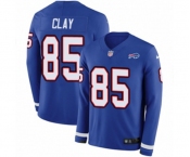 Youth Nike Buffalo Bills #85 Charles Clay Limited Royal Blue Therma Long Sleeve NFL Jersey