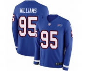 Youth Nike Buffalo Bills #95 Kyle Williams Limited Royal Blue Therma Long Sleeve NFL Jersey