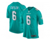 Men Nike Miami Dolphins #6 Jay Cutler Game Aqua Green Team Color NFL Jersey