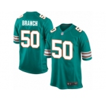 Men's Nike Miami Dolphins #50 Andre Branch Game Aqua Green Alternate NFL Jersey