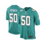Men's Nike Miami Dolphins #50 Andre Branch Game Aqua Green Team Color NFL Jersey