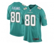 Men's Nike Miami Dolphins #80 Anthony Fasano Game Aqua Green Team Color NFL Jersey