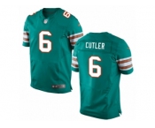 Men Nike Miami Dolphins #6 Jay Cutler Elite Aqua Green Alternate NFL Jersey