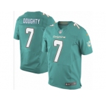 Men Nike Miami Dolphins #7 Brandon Doughty Elite Aqua Green Team Color NFL Jersey
