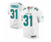 Men's Nike Miami Dolphins #31 Michael Thomas Elite White NFL Jersey