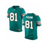 Men's Nike Miami Dolphins #81 Anthony Fasano Elite Aqua Green Alternate NFL Jersey