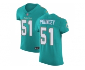 Nike Miami Dolphins #51 Mike Pouncey Aqua Green Team Color Men Stitched NFL Vapor Untouchable Elite Jersey