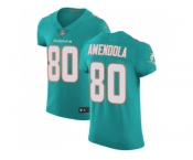 Nike Miami Dolphins #80 Danny Amendola Aqua Green Team Color Men Stitched NFL Vapor Untouchable Elite Jersey