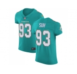 Nike Miami Dolphins #93 Ndamukong Suh Aqua Green Team Color Men Stitched NFL Vapor Untouchable Elite Jersey